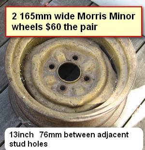 Morris Minor wide wheels for sale